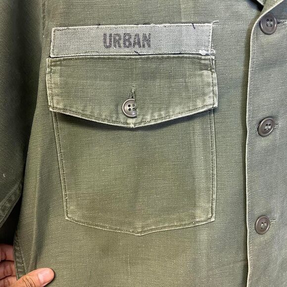 Vintage 60s U.S. Army OG-107 Utility Shirt size L - Picture 4 of 8